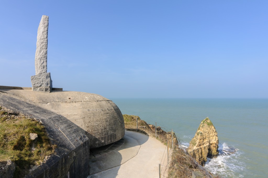 La pointe du Hoc en Normandie (Calvados, Basse-Normandie, France)