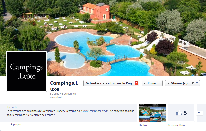 Facebook Campings.Luxe